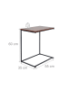 relaxdays Beistelltisch in Schwarz/ Braun - (B)55 x (H)60 x (T)35 cm