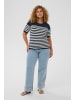 KAFFE curve Strickpullover KClizzy Regular fit in Midnight / Chalk Half Stripe