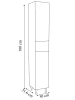 VCM  Badmöbel Hochschrank Badschrank Silora in Weiß