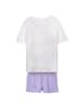 Disney Princess 2tlg. Outfit T-Shirt & Shorts Disney Arielle die Meerjungfrau in Weiß-Lila