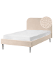 Beliani Doppelbett FLAYAT in Beige/Schwarz - (W) 133 x (H) 109 x (L) 215 cm