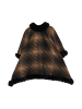Usha Women Poncho in Braun Mehrfarbig