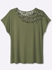 sheego Kurzarm-Shirt in oliv