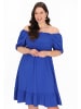 Usha Women Plus Size Dress in dark blue