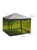 relaxdays Moskitonetz Pavillon in Schwarz - (B)300 x (T)300 cm