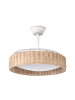 Beliani Deckenventilator mit Licht TOMOKA in Weiß/Braun/Transparent