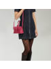Florence Florence Abendtasche, Umhängetasche Leder fuchsia, pink ca. 23cm