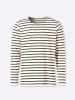 WITT WEIDEN Langarm-Shirt in khaki-ecru-gestreift