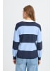 ICHI Strickpullover langarm IHBOSTON Loose fit in BLUE COMB POLO
