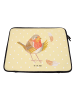Mr. & Mrs. Panda Laptoptasche Rotkehlchen Federn ohne Spruch in Gelb Pastell