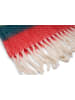 styleBREAKER Web Schal mit Streifen in Rot-Blau-Lindgrün-Creme-Orange