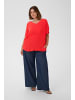 KAFFE curve Bluse kurzarm KCami Regular fit in Poppy Red