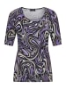 GOLDNER Shirt in lila / schwarz / grau / gemustert