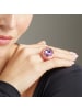 Luxenter Ring aus violettem Kristall mit 18-karätiger Gelbgold-Veredelung – Mantis