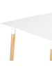 Beliani Esszimmertisch NEWBERRY in Weiß/Braun - (W) 80 x (H) 75 x (L) 120 cm