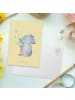 Mr. & Mrs. Panda Postkarte Elefant Seifenblasen ohne Spruch in Gelb Pastell
