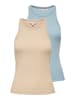 ONLY 2er-Pack Tanktop in Humus