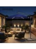 SONGMICS Sonnenschirm Sheld in Blau - (D)300 x (H)260 cm
