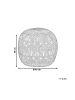 Beliani Pouf KAYSERI in Grau - (W) 40 x (H) 40 x (L) 40 cm