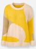 Heine Strickpullover in sonnengelb-champagner-gemustert