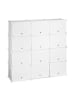 relaxdays Schuhschrank in Weiß - (B)125 x (H)125 x (T)32 cm