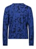 BETTY & CO Strickpullover mit Stehkragen in Blue/Black