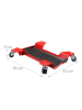 relaxdays Motorrad-Rangierhilfe in Rot - (B)43 x (H)8 x (T)56 cm