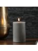 Deluxe Homeart LED Kerze Mia Echtwachs flackernd H: 15cm D: 10cm in sandfarben