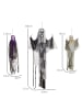 HOMCOM Halloween Dekoration-60L x 17B x 200H cm-Mehrfarbig