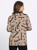Sieh an! Shirtjacke in beige-schwarz-bedruckt