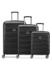 Delsey Meteor 4 Rollen Kofferset 3-teilig mit Dehnfalte in black