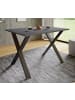 VCM  Premium Holz Esstisch Küchentisch Xona X 110x80 in Schwarz / Anthrazit