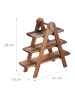 relaxdays Etagere in Braun - (B)41 x (H)38 x (T)15 cm