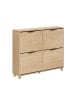 SoBuy Schuhschrank in Hell-Eiche - (W) 24 x (H) 83 x (L) 100 cm