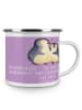 Mr. & Mrs. Panda Camping Emaille Tasse 10. Hochzeitstag Rosenhoc... in Lavendeltraum