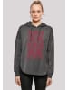 F4NT4STIC Oversized Hoodie Blumen Muster Rot in charcoal