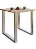VCM  Premium Holz Esstisch Küchentisch Xona U 80x80 in Silber / Sonoma-Eiche