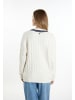 DreiMaster Damen Strickpullover in Wollweiss Marine