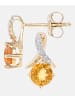 Diamant L'éternel Ohrstecker aus 375 Gelbgold mit Diamant mit Citrin