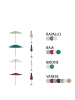 Beliani 6-tlg Gartentisch Set SALENTO in Braun/Beige