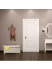 relaxdays Sitzbank in Creme - (B)76 x (H)34 x (T)38 cm