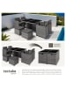 tectake Aluminium Rattan Gartenlounge für 4 bis 8 Personen, Inkl. Schutzhülle
