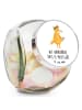 Mr. & Mrs. Panda Bonbonglas Fuchs Blumen mit Spruch in Weiß