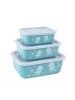 Stoneline Aufbewahrungsbox rPET 400/730/1.300 ml Set 3-teilig in Türkis