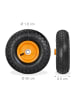 relaxdays 4 x Sackkarrenrad in Schwarz/ Orange - 4.10 3.50-4
