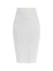 faina Damen Strick Midirock in Wollweiss