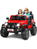 COSTWAY 12V Elektroauto Jeep 2 Sitzer in Rot