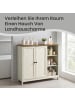 VASAGLE Waschbeckenunterschrank Siren in Weiß und Tan - (B)30 x (H)80 x (T)90 cm