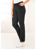 GOLDNER Kurzgröße:  Sportive Loungehose, elastischer Bund in schwarz