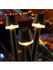 MARELIDA 3er Set LED Solar Wegleuchten Lampenschirmform H: 31,5cm in schwarz